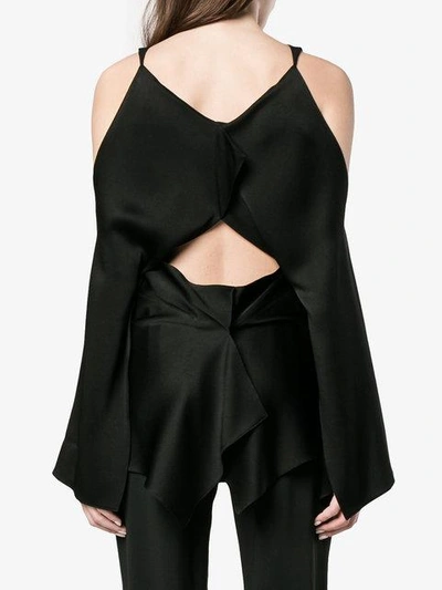 Shop Roland Mouret Marcus Off-shoulder Top In Black