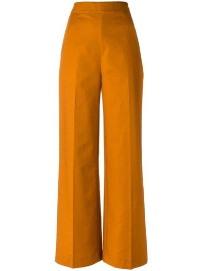 Shop Andrea Marques High Waist Pants In Orange