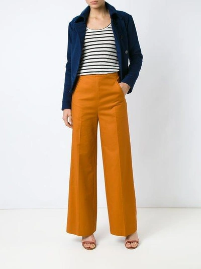 Shop Andrea Marques High Waist Pants In Orange