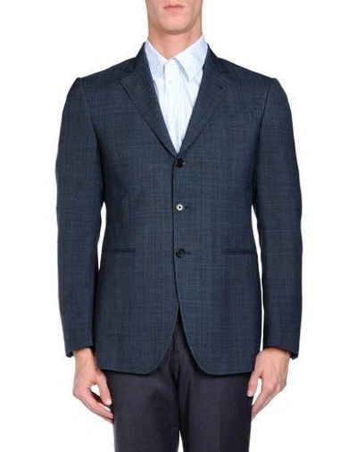 Shop John Varvatos Blazers In Deep Jade