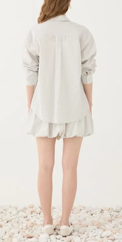 Eleh Off-white Check Pattern Shirt In White