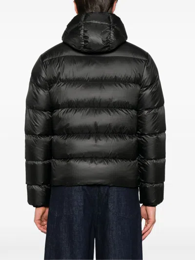 Aspesi Tailored Black Coat With Structured Collar In Black