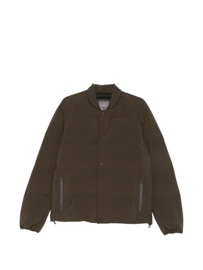 Herno Quilted Press-stud Jacket In Brown