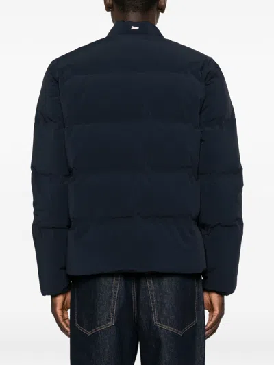 Herno Quilted Press-stud Jacket In Blue