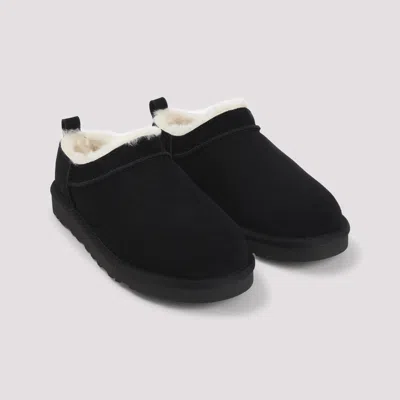 Ugg Classic Micro Suede Mules In Black