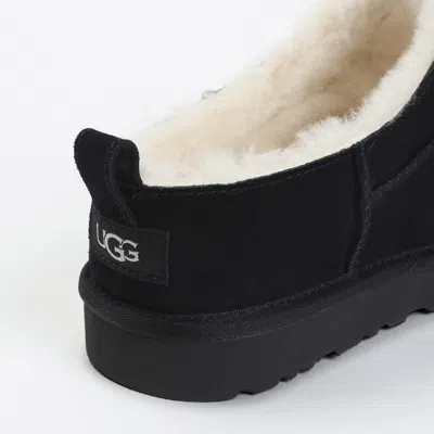 Ugg Classic Micro Suede Mules In Black