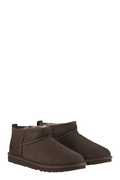 Ugg M Classic Ultra Mini Dusted Cocoa Ankle Boot In Multi