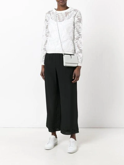 Shop Red Valentino Scalloped Hem Cropped Trousers