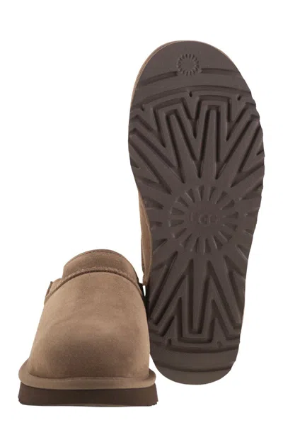 Ugg Classic Micro Suede Sheepskin Boots In Brown
