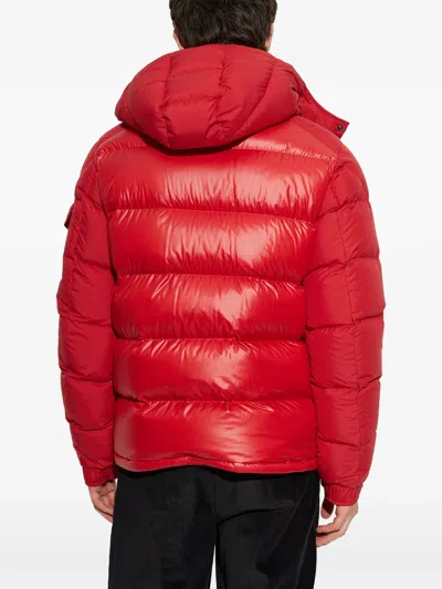 Moncler Maya Jacket Quilted Nylon Down Jacket In Red