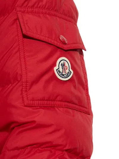 Moncler Maya Jacket Quilted Nylon Down Jacket In Red