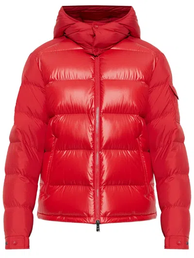 Moncler Maya Jacket Quilted Nylon Down Jacket In Red