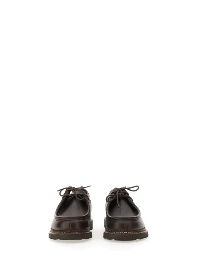 Paraboot Michael Smooth Leather Derbies In Brown