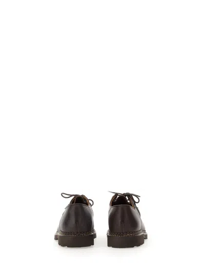 Paraboot Michael Smooth Leather Derbies In Brown
