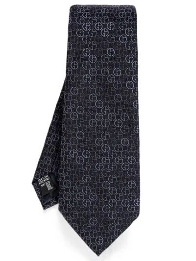 Giorgio Armani Silk Tie Regular Width Traditional Shape In Multi