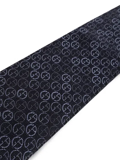 Giorgio Armani Silk Tie Regular Width Traditional Shape In Multi