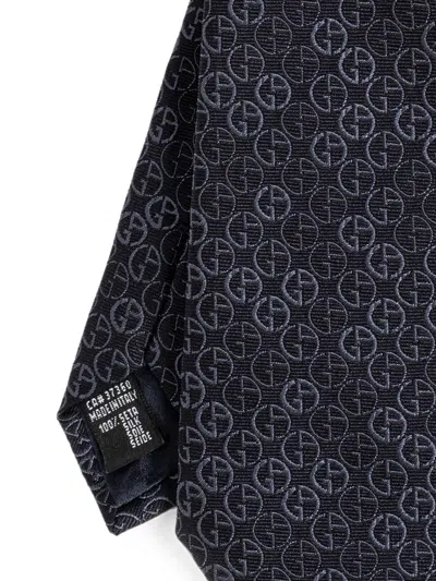 Giorgio Armani Silk Tie Regular Width Traditional Shape In Multi