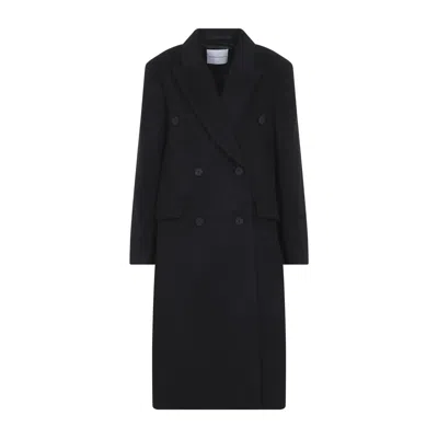 Studio Nicholson Aber Double-breasted Oversized Coat In Black