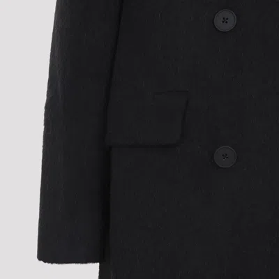 Studio Nicholson Aber Double-breasted Oversized Coat In Black