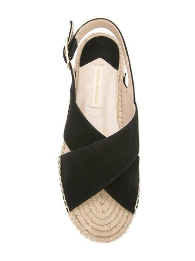 Shop Paloma Barceló Sling-back Platform Sandals - Black