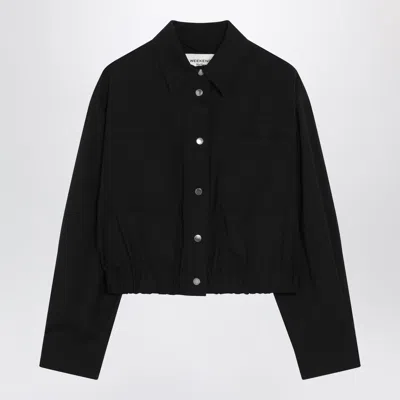 Weekend Max Mara Elasticated Cropped Jacket In Black