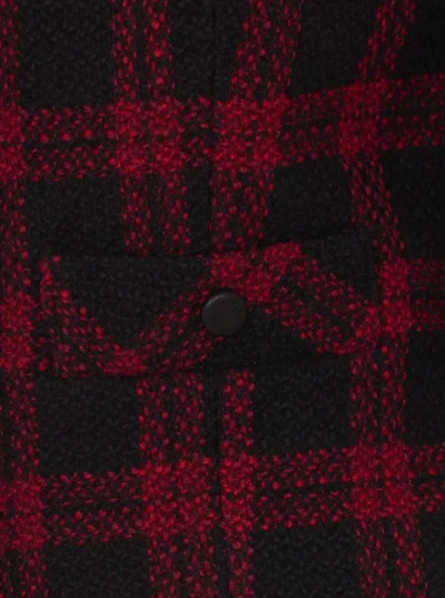 Pinko Check-pattern Tweed Jacket In Black