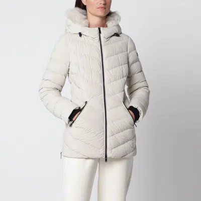 Moose Knuckles Roselawn Alabaster Nylon Jacket In White