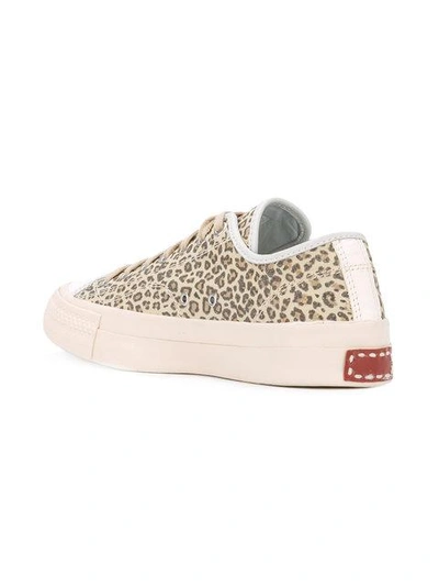 Shop Visvim Leopard Print Sneakers In Neutrals