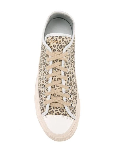Shop Visvim Leopard Print Sneakers In Neutrals