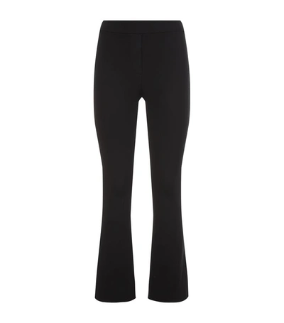 Helmut Lang Cropped Flared Scuba Trousers In Black