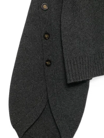 Zimmermann Valiant Merino Wool Turtleneck Sweater In Gray