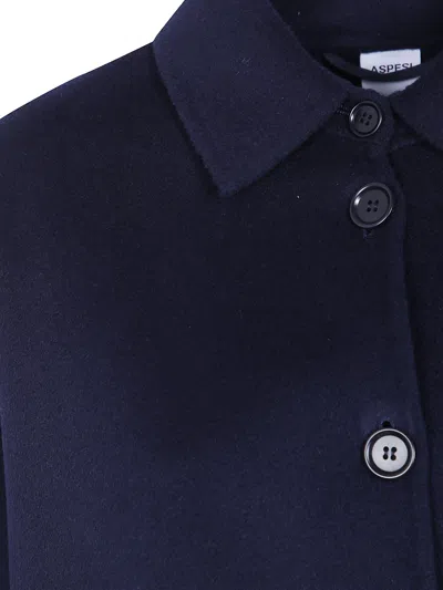 Aspesi Calssic Wool Jacket In Blue