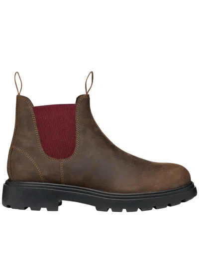 Geox Spherica Ec7b Elasticated-side Panel Boots In Brown