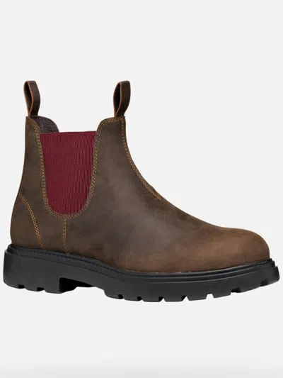 Geox Spherica Ec7b Elasticated-side Panel Boots In Brown