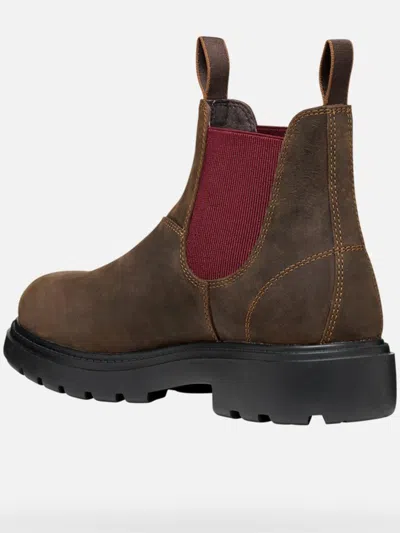 Geox Spherica Ec7b Elasticated-side Panel Boots In Brown