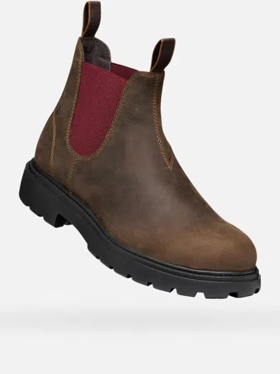 Geox Spherica Ec7b Elasticated-side Panel Boots In Brown