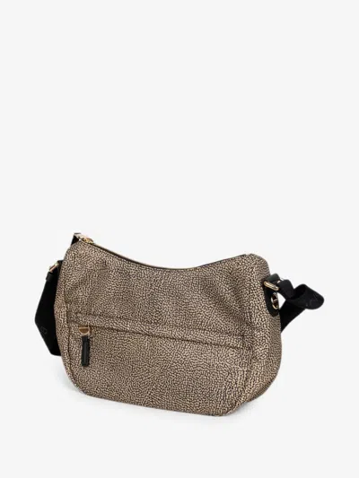 Borbonese Luna Small Hobo Bag In Brown