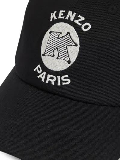 Kenzo 6-panel Adjustable Cap With Emblem In Black