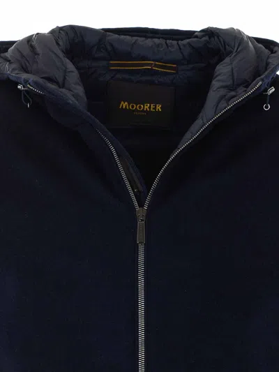 Moorer Blue Grey Oniro Down Jacket In Multi