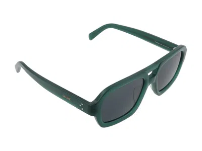 Celine Cl40336u Rectangular Frame Sunglasses In Yellow