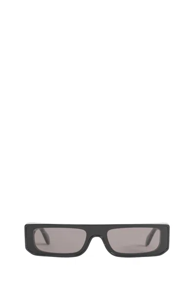Alaïa Lettering Logo Rectangular Sunglasses In Brown
