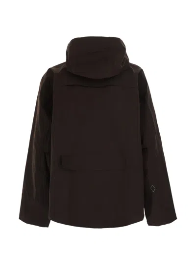 Pas Normal Studios Hooded Logo-print Jacket In Burgundy