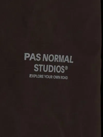 Pas Normal Studios Hooded Logo-print Jacket In Burgundy