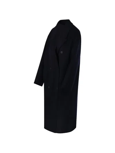 The Dynamis Studio Double-breasted Coat In Black