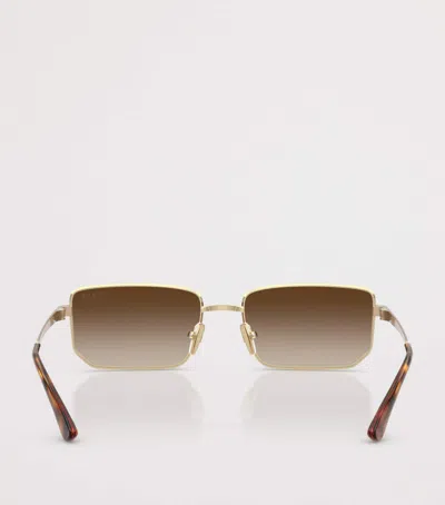Vogue Metal Rectangular Sunglasses In Multi
