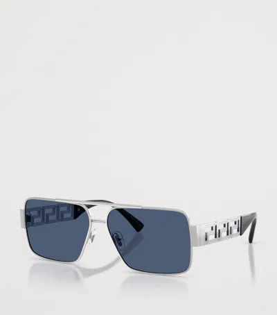 Versace Wire Ve2290 Rectangular Sunglasses In Multi