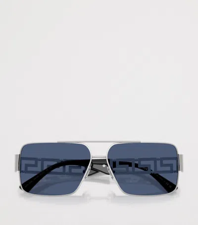 Versace Wire Ve2290 Rectangular Sunglasses In Multi