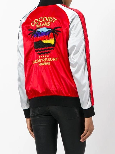 Shop Gcds Embroidered Beach Bomber Jacket