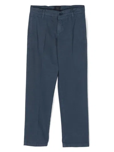 Fay Boys Cotton Straight-leg Pants In Blue