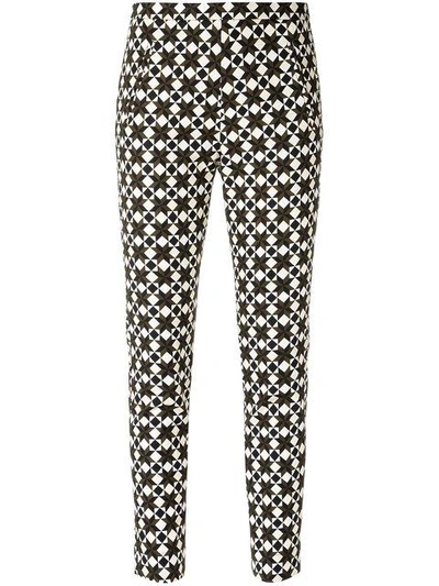 Shop Andrea Marques All-over Print Trousers - Black